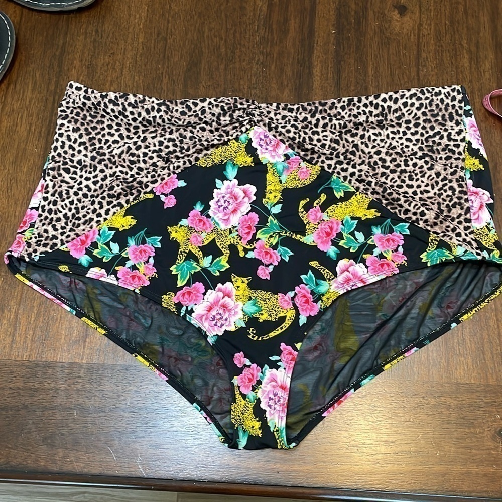 Torrid animal print high waisted bikini bottom